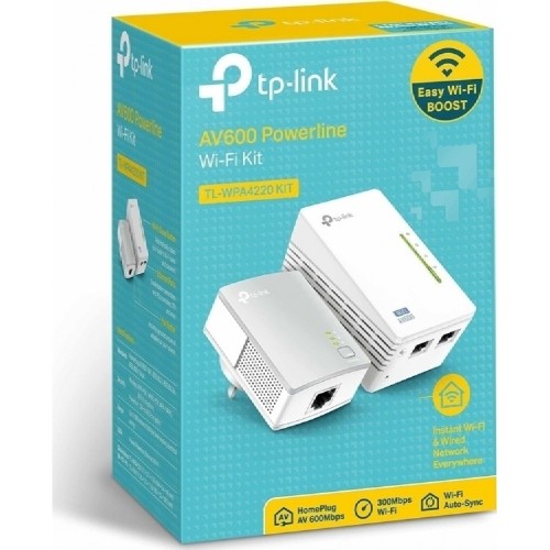 ADAPTOR ΔΙΚΤΥΟΥ ΡΕΥΜΑΤΟΣ TP-LINK TL-WPA4220KIT v5 ΛΕΥΚΟ 300Mbps